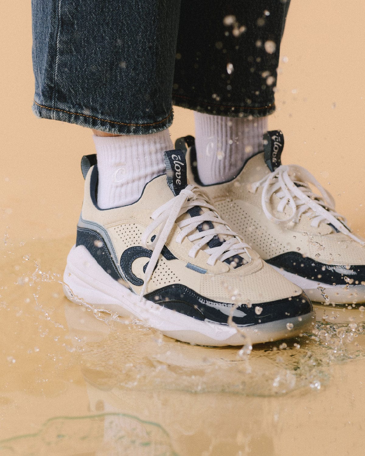 Women's Strada - Sand / Navy / White - Image 4