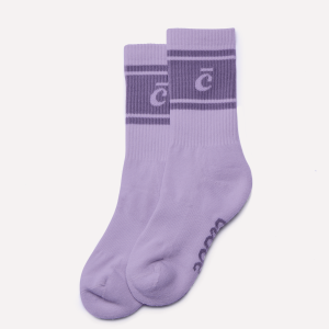 Crew Socks - Lavender Retro Stripe